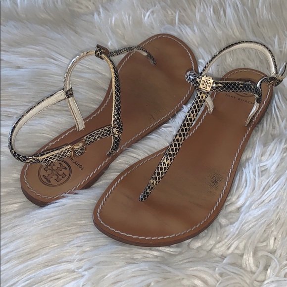 Tory Burch Shoes - Tory Burch animal print leather sandals sz 9